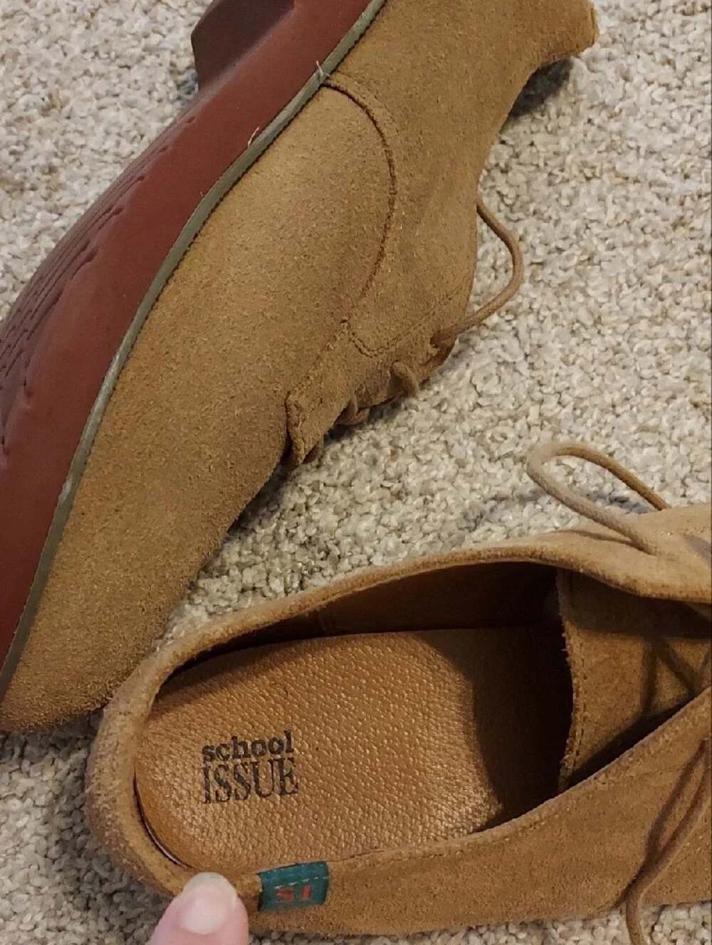 School Issued Semester Brown Suede 6 1/2 Wide Shoe
